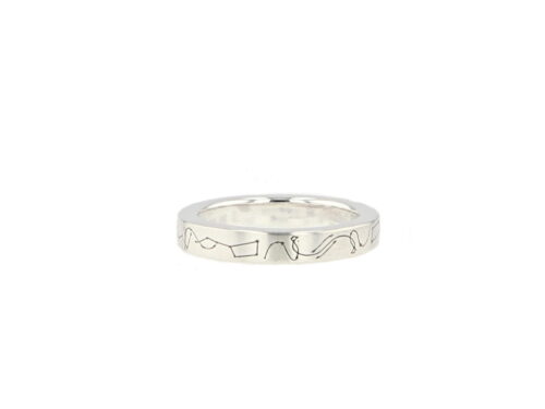 Alliance Arktos en or blanc 18K